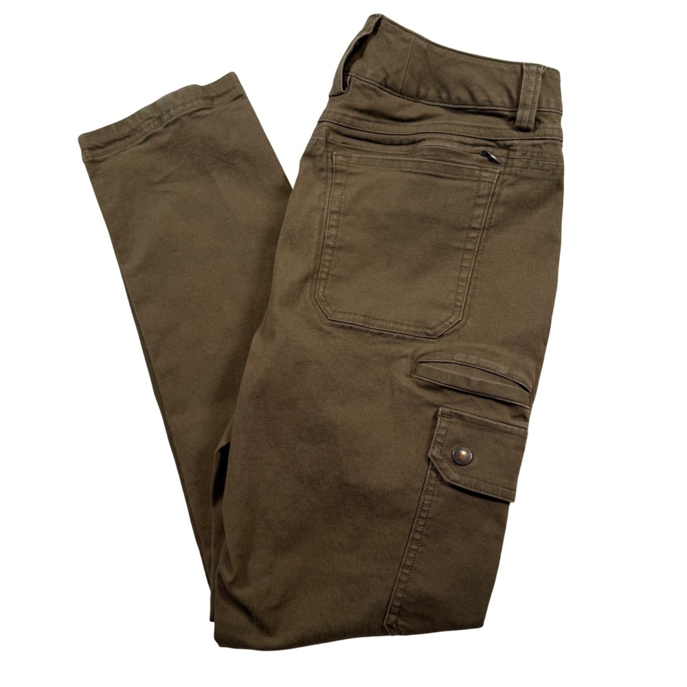Duluth Trading Co Cargo Pants Women 10x31 Brown Curvesetter Utility Workwear